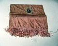 Scarf - Rayon scarf, pink, tassled at each end with applied Royal Corp…