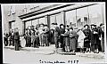 Photograph - Black and white photograph of Town Band players and digna…