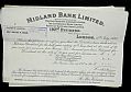 Notice - Papers from Mr Shaw, Midland Bank Manager. Dividend notice fr…