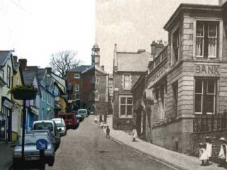 Old and new in High Street, Bishop's Castle